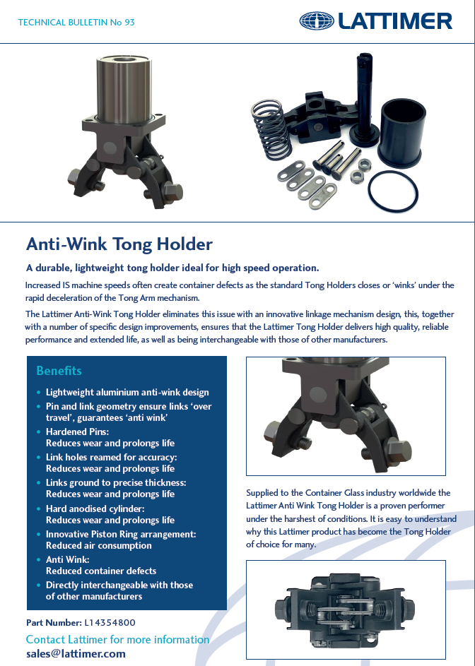 Anti-Wink Tong Holder