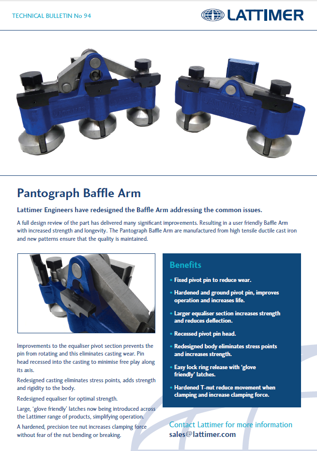Pantograph Baffle Arm