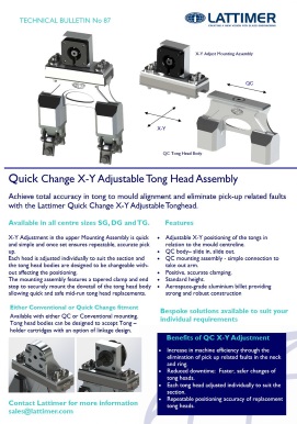 X-Y Adjustable Tong Head Assembly